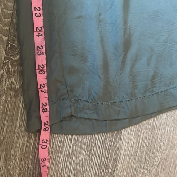 Aerie High Waisted Super Baggy Satin Pant green size xl silky trouser wide leg - Picture 6 of 9